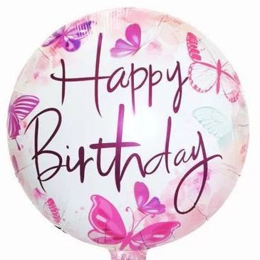 Lado volando mariposa mariquita flor película de aluminio globo decoración de la fiesta de cumpleaños de los niños forma de mariposa globo al por mayor