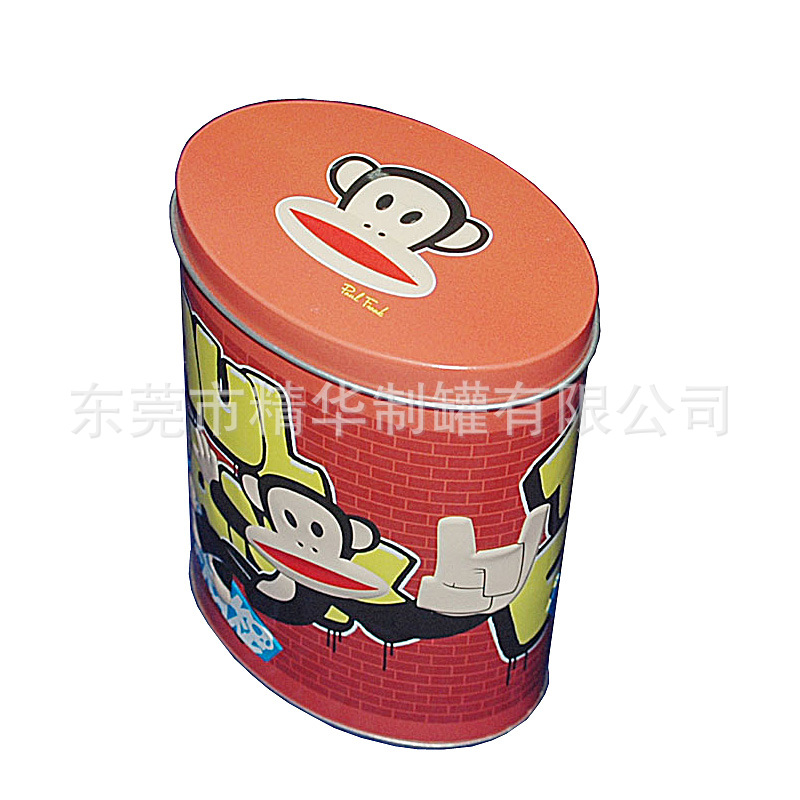 椭圆形储钱铁罐   椭圆形马口铁铁罐  食品包装椭圆罐礼品罐