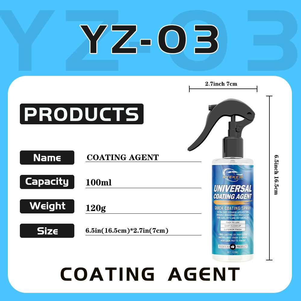 Ryekew Car Coating Agent Car Paint Maintenance Nano Coating Polish Maintenance Liquid Universal Car Coating Spray