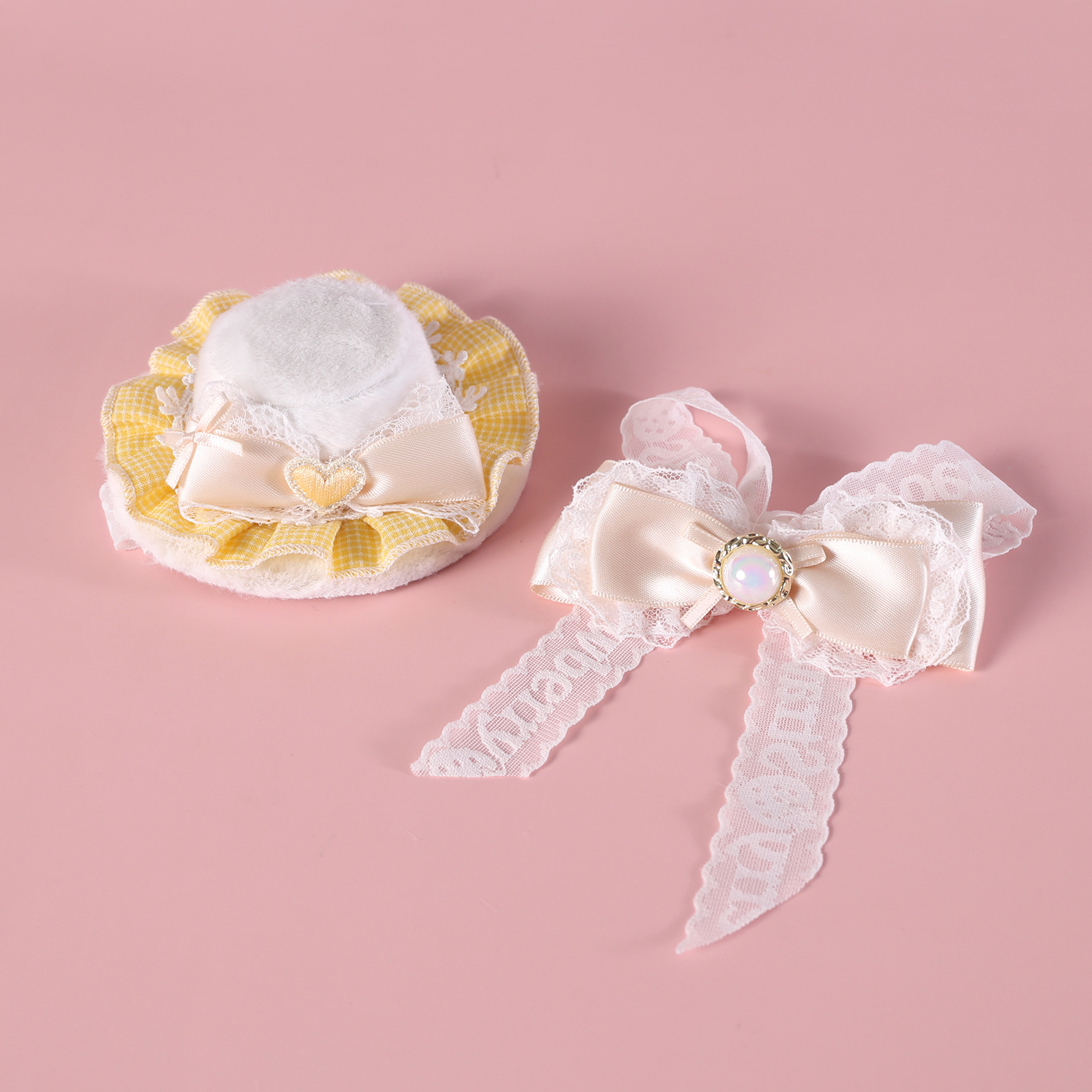 Mascotas de pelo corto gatos perros aristocráticos encaje arco sombrero princesa retro corbata abi accesorios gatos tocadillos de boda