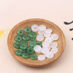 平安扣算盤珠DIY金剛星月菩提佛珠項鍊手鍊 玻璃散珠隔珠材料批發