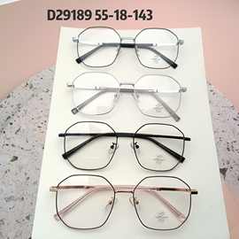 网红新款复古合金眼镜框女款素颜早八显脸小平光眼镜架实体批发