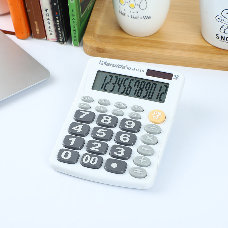 Calculadora de 12 Dígitos KK-9136B｜Botones Grandes para Oficina