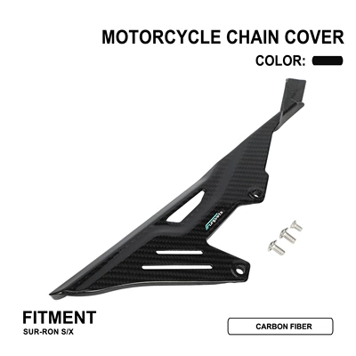 Funparts Light Bee Sur-ron Motorcycle Modified Chain Cover Protective Cover Real Carbon Fiber Chain Fender (Motorcycle transmission system parts)