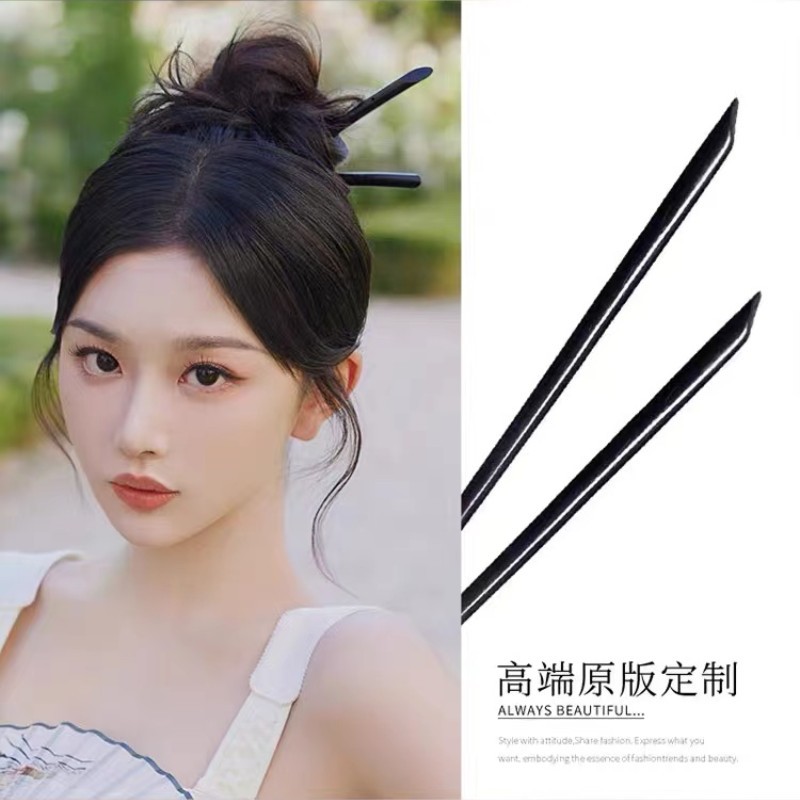 Nueva horquilla de estilo antiguo chino, horquilla de madera femenina, borla, paso a paso, nueva horquilla de estilo chino, horquilla simple