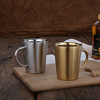 Factory Direct Selling 304 Stainless Steel Coffee Cup Modern Simple Mark Cup insulation double -layer tea cup household beer glass