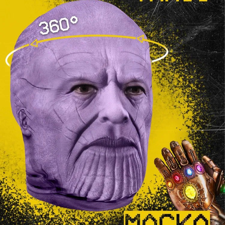 Máscara Facial Completa 360 de Malla Transpirable para Cosplay