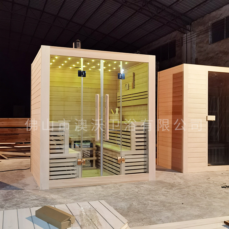 Húmedo y seco abeto de hierro sala de sauna Hotel Club comercial infrarrojo lejano onda de luz sala de sudor sala de vapor salón de belleza sauna estufa