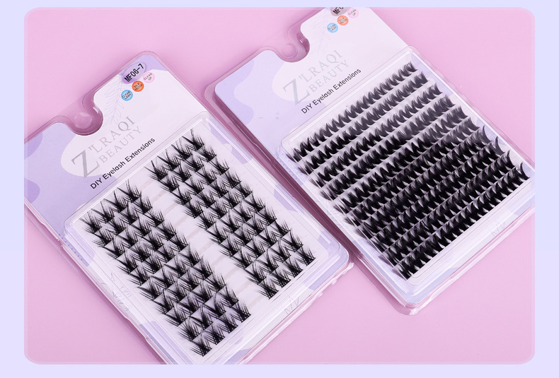 Foreign trade Fox series oblique flying simulation self-grafted single cluster false eyelashes, big eyes comfortable and natural segmented fishtail eyelashes undefined
