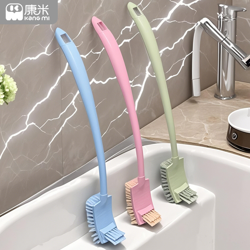 [Special Sale] Household Toilet Brush, Bathroom Universal No-Dead-Angle Toilet Brush, Curved Long Handle, Raised Head Cleaning Brush