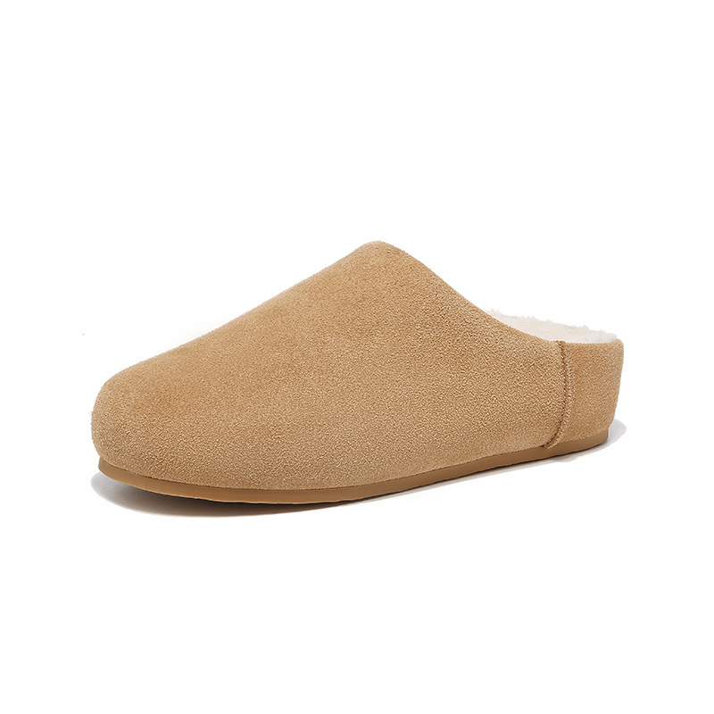 Zapatos Birken de fondo grueso para mujeres 2025 nuevos zapatos de invierno de algodón grueso con suela suave y media zapatilla