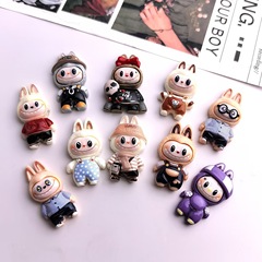 漫画 diy 樹脂アクセサリーラブブキーホルダーペンダントブラインドボックストレンディなクールラブブシリーズ地域プロモーション小さなギフト