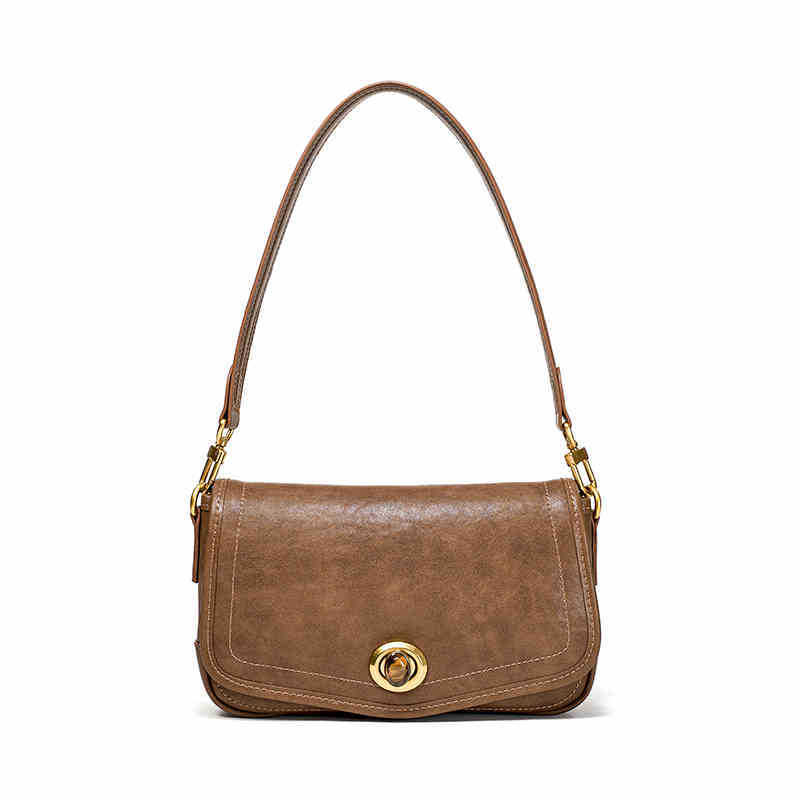 2026 New French Style Underarm Bag Luxury Niche Cowhide Shoulder Bag Genuine Leather Handbag Fashion Small Square Bag - Thumbnail 7