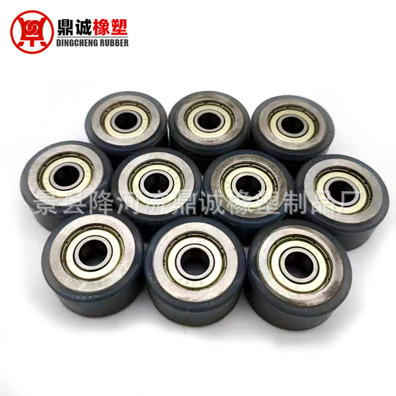 硅胶轴承轮包胶轮厂家现货 马达驱动轴承包胶滚轮包胶硅橡胶滚轮