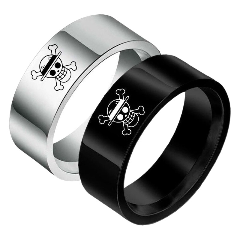 8mm anillo de acero inoxidable una pieza luffy anillo de cola anillo masculino AliExpress eBay Venta caliente
