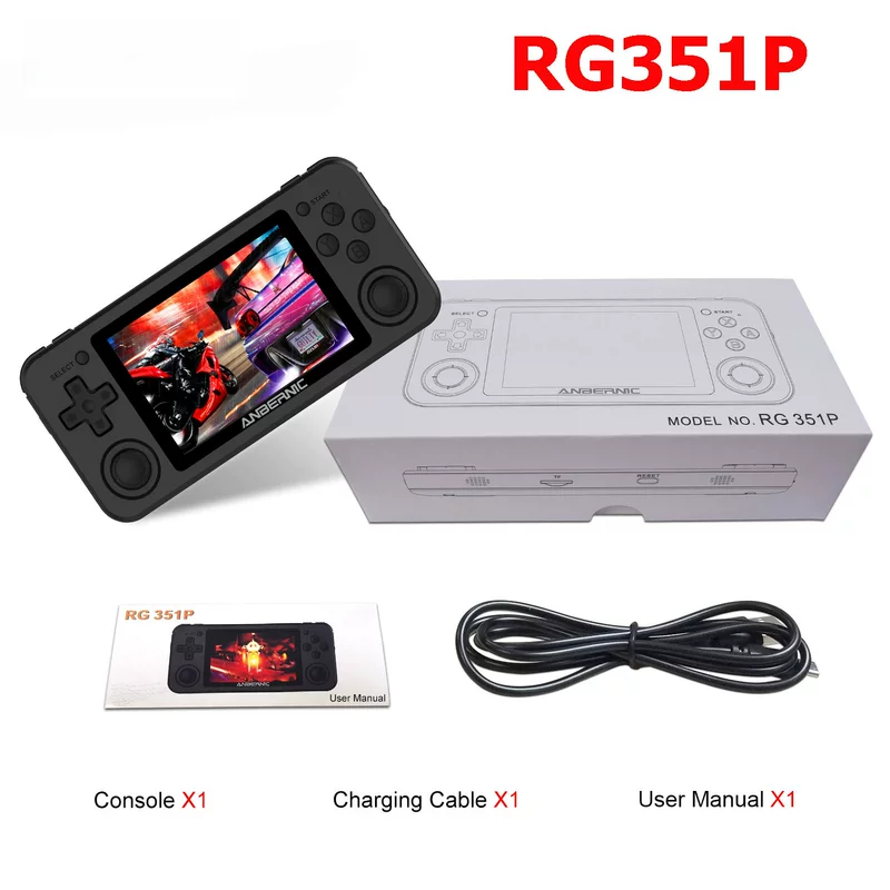 Ampown RG351P портативная открытая платформа с высоким разрешением удалённого сенсорного ретро-игровая консоль