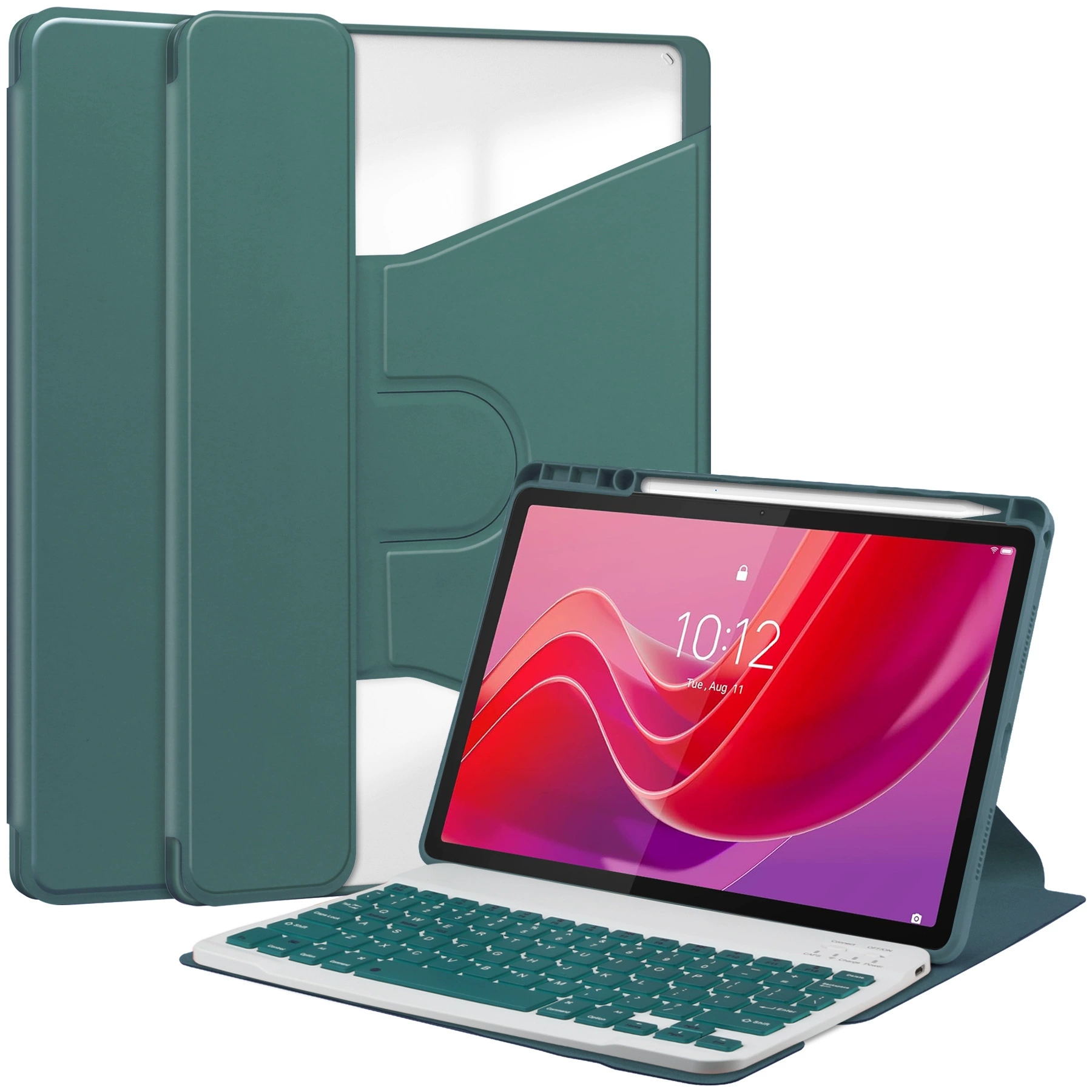 Подходит для Lenovo Xiaoxin Pad 2024 защитный чехол с Bluetooth-клавиатурой для Lenovo Tab M11, кожаный чехол с вращением на 360°