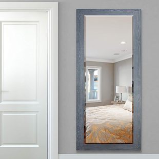 Casual Square Dressing Mirror, Retro Floor Mirror, Home Bedroom Full-Length Mirror, Clothing Store Fitting Mirror, American Large Mirror
