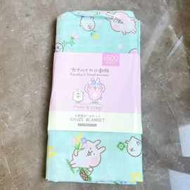 日单纯棉单层纱布巾宝宝抱毯盖毯85X115cm