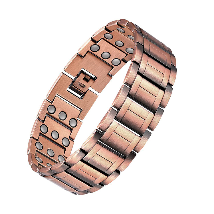 Fashionable copper bronze magnetic bracelet