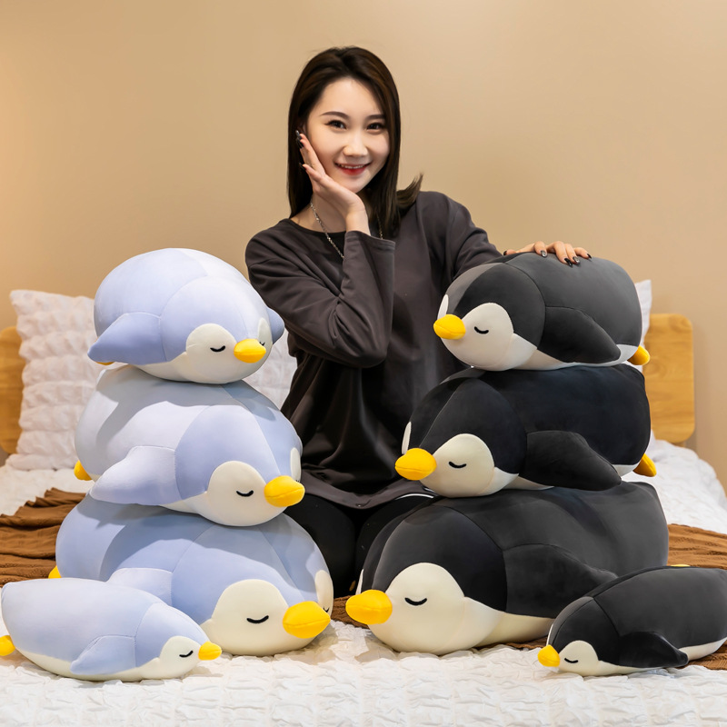 新款创意软体海洋动物企鹅公仔毛绒玩具抱枕玩偶批发一件代发