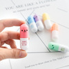 Fluorescence cartoon capsule, lip pencil, marker, cute stationery, 6 colors, Korean style
