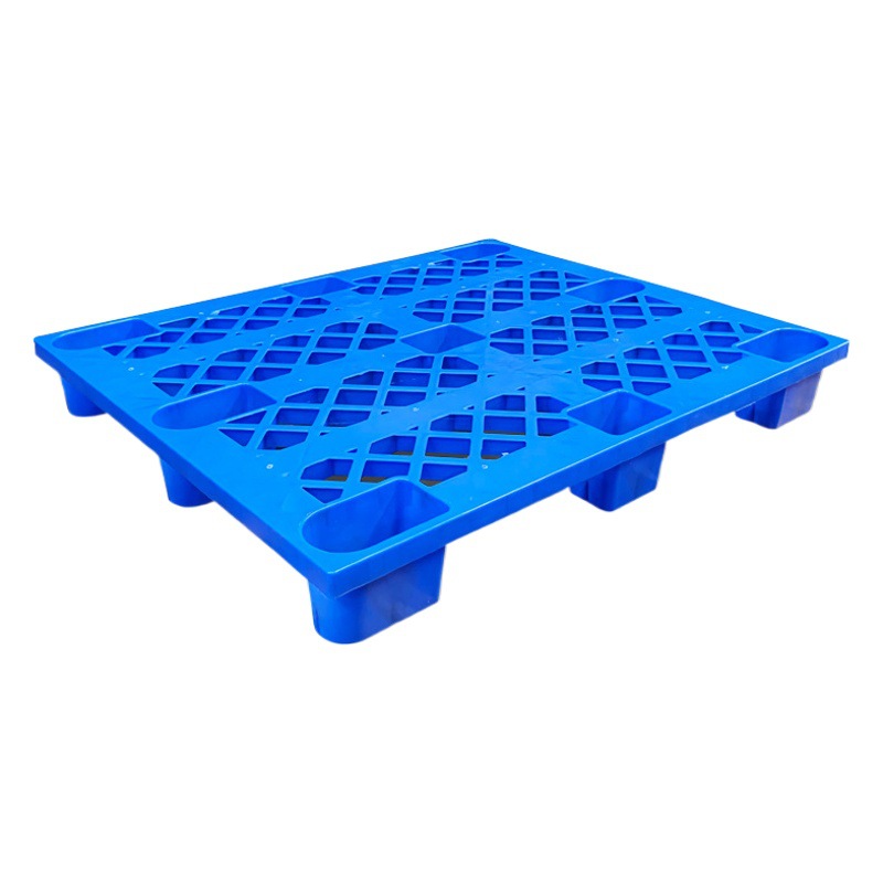 Bandeja de plástico de nueve patas rejilla carretilla elevadora almacén de paletas a prueba de humedad tablero de piso logística pallet fabricante de tableros de tarjetas de plástico