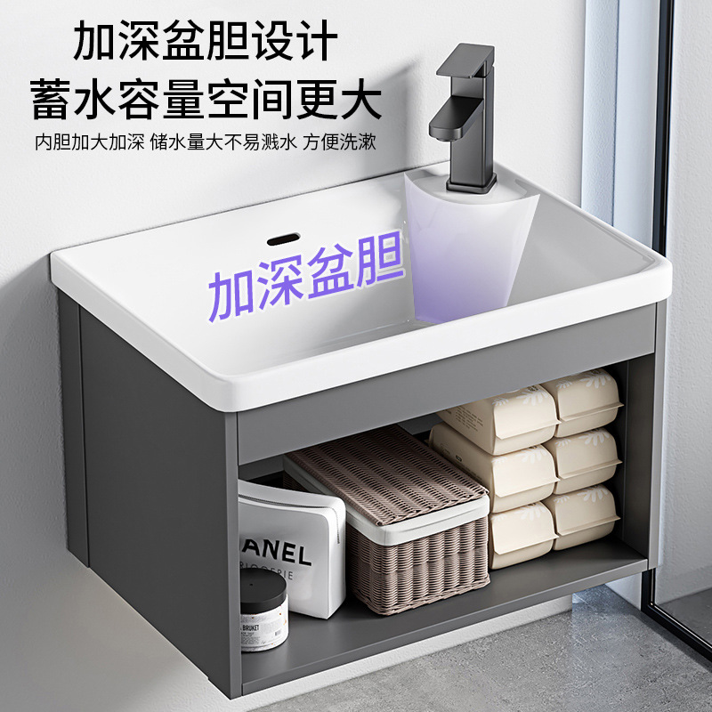 Lavabo de pared simple, pequeño apartamento, cerámica doméstica, lavabo integrado, armario, baño, piscina