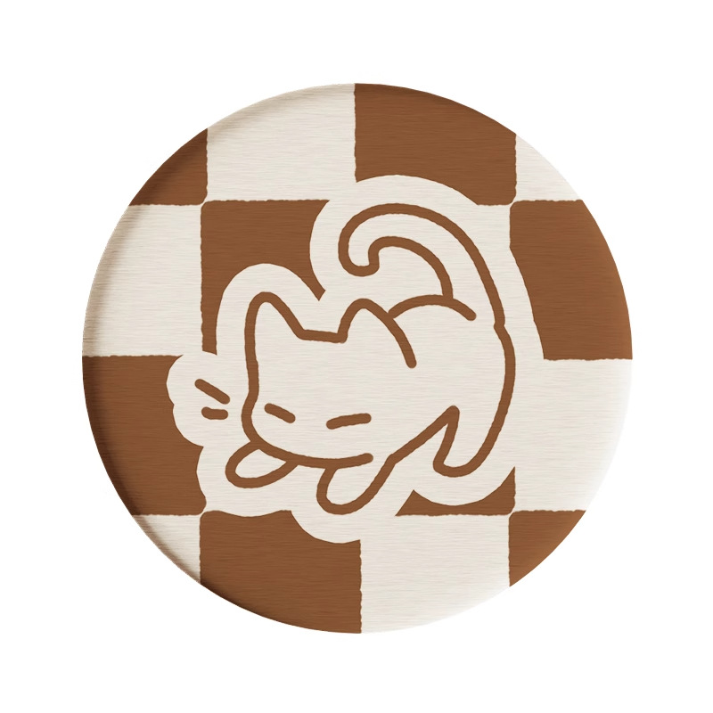 Posavasos de café de oficina de dibujos animados, posavasos de escritorio, posavasos de agua redondos, almohadillas absorbentes de agua de barro de diatomeas, encimera de secado rápido