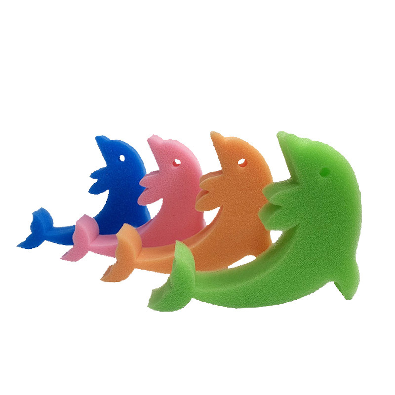 卡通动物形状清洁吸油过滤海绵儿童洗澡漂浮玩具浴缸净水过滤棉