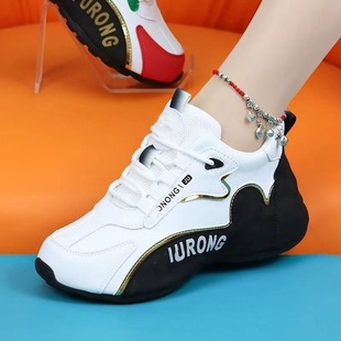 Casual Sneakers for Women with Thick Soles and Height Increase, 2025 Autumn New Popular Style, Internet-Famous Walking Shoes, Versatile Casual Dad Shoes