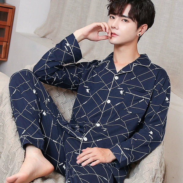 Blue long-sleeve, trousers