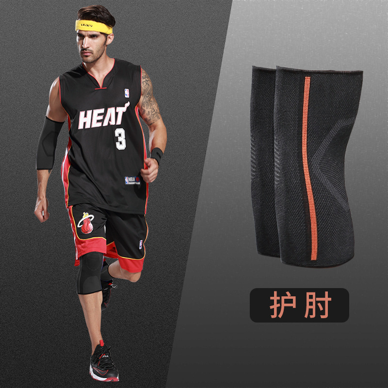 Protector de rodillas, protector de codo, protector de muñeca, equipo deportivo masculino, protector de rodillas para jugar al baloncesto, protector de tobillo, calentamiento, ropa interior