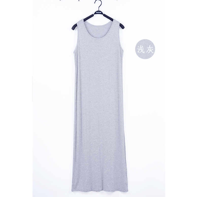 레이서넥 롱스커트 라이트그레이