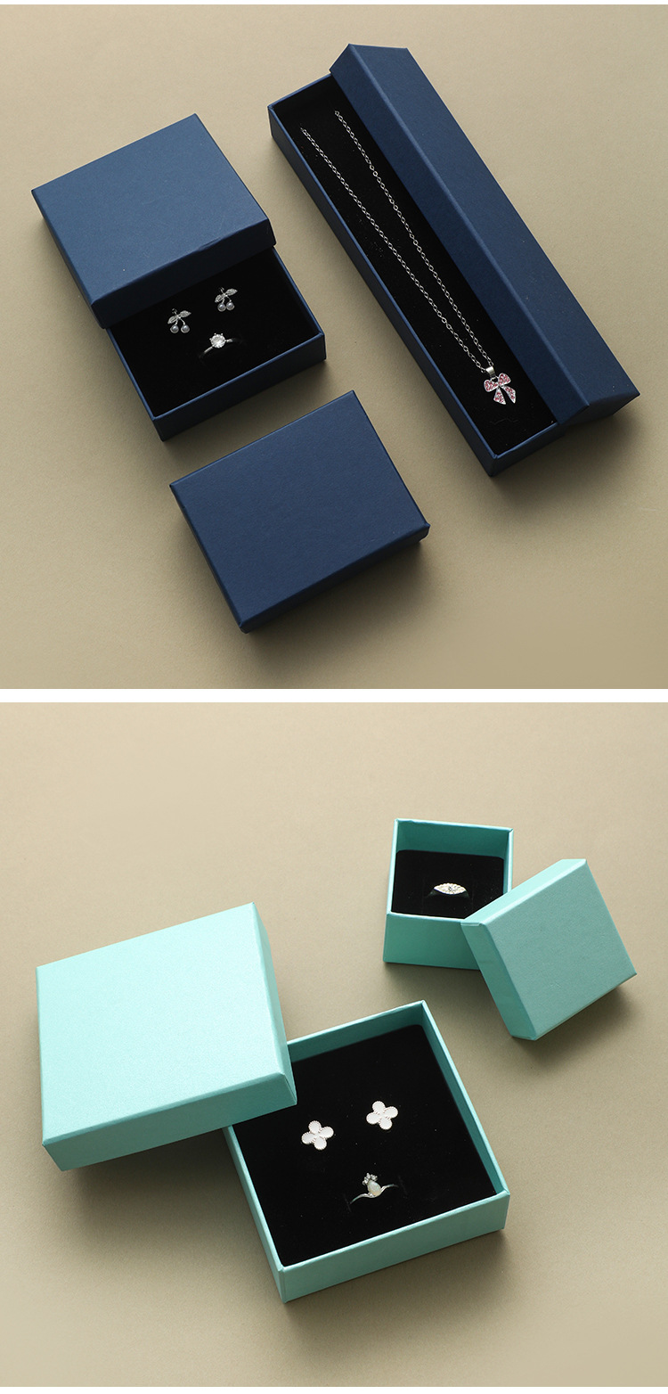 Werksbestand Direktverkauf Himmel-Erde-Deckel Schmuckschatullen Ringe Armbänder Ohrringe Halsketten Boxen Schmuckverpackungsboxen mit Logo-Druck