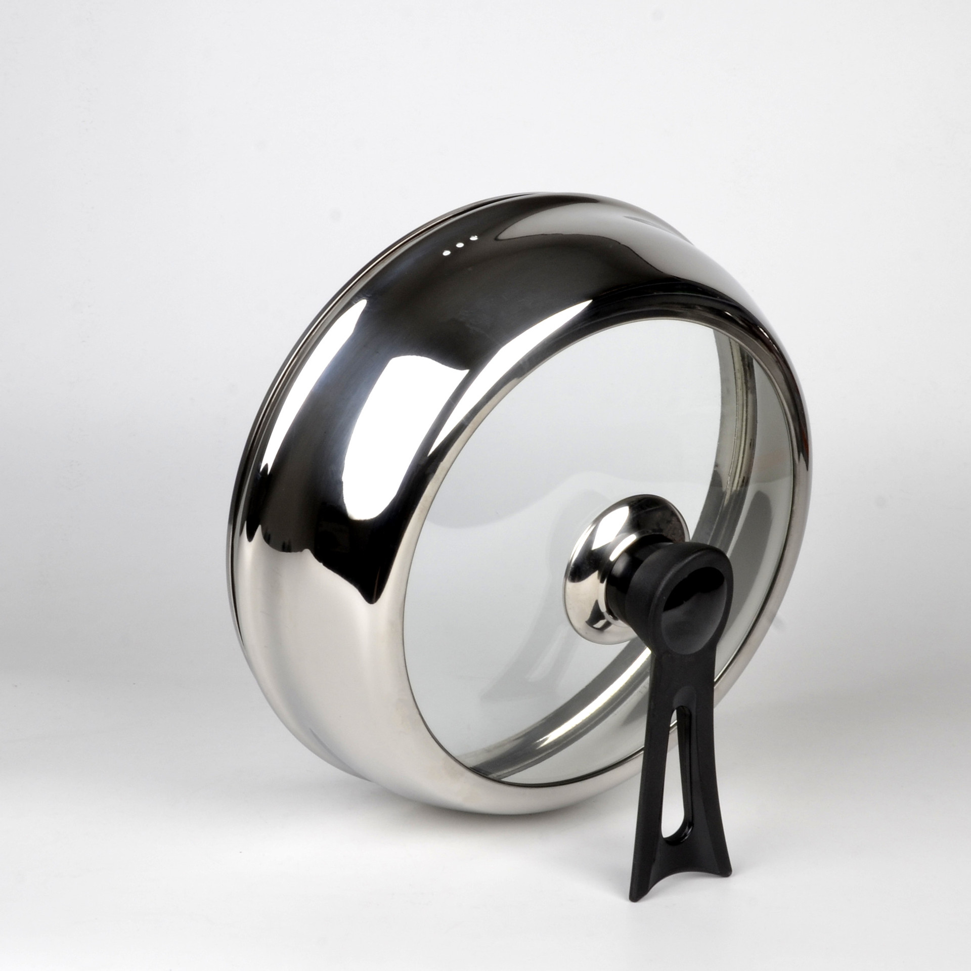 可視不鏽鋼玻璃鍋蓋可立加高炒鍋蓋蒸鍋蓋凹口平口通用鍋蓋