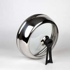 可視不鏽鋼玻璃鍋蓋可立加高炒鍋蓋蒸鍋蓋凹口平口通用鍋蓋