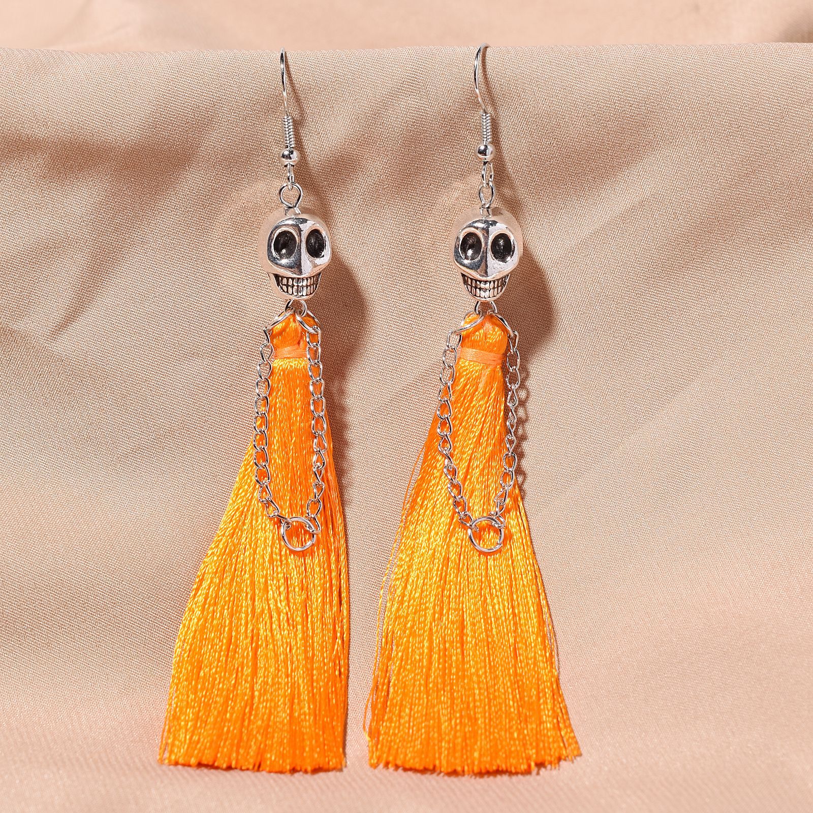 25g Weight Iron Ear Needle Material Drop Earrings Classification 1 Pair Quantity Holiday, Festival Occasion Zinc alloy Material Halloween Festival Solid Color Pattern Women's Gender Plating Design Punk Style 1 Pair Halloween Punk Solid Color Plating Zinc Alloy Drop Earrings 7