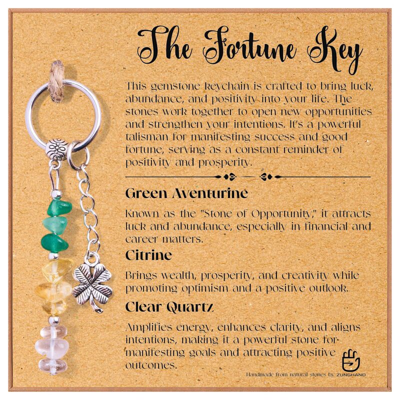 Lucky Four-Leaf Clover Keychain Stainless Steel Key Sun Lotus Creative Pendant Three-Color Crystal Gravel Keychain Lucky Four-Leaf Clover Keychain Stainless Steel Key Sun Lotus Creative Pendant Three-Color Crystal Gravel Keychain