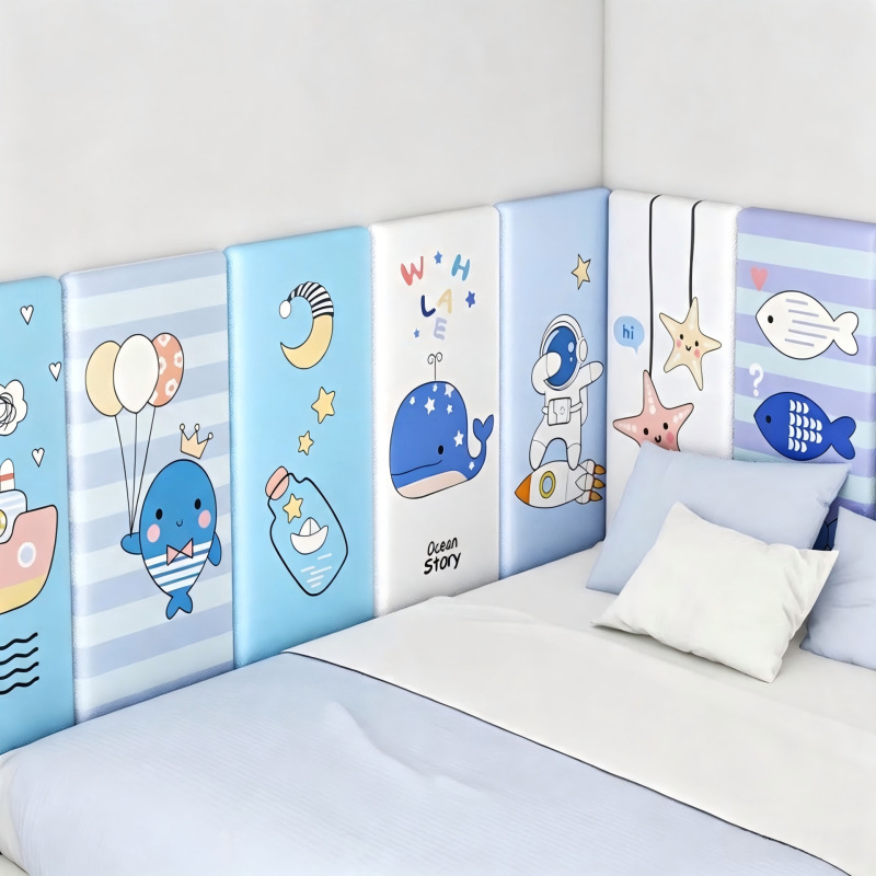 Tatami Cartoon Wall Bedside Soft Bag Anti-Collision Backrest Baby Bedside Barrier Self-Adhesive Bed Wall Sticker Wall Decoration Tatami Cartoon Wall Bedside Soft Bag Anti-Collision Backrest Baby Bedside Barrier Self-Adhesive Bed Wall Sticker Wall Decoration