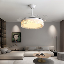 北欧隐形风扇灯鸟巢家用吊扇灯带电扇灯一体智能变频简约led灯具
