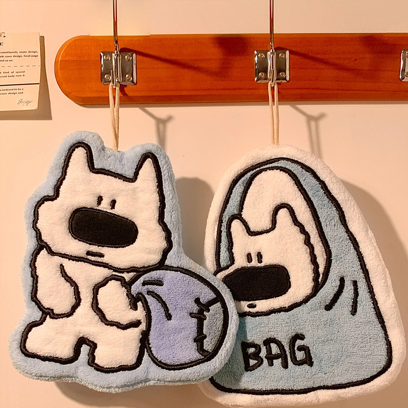 Cartoon Hand Towel Hanging Cute Super Absorbent Thickened Towel Kitchen Hand Towel Household Hand Towel