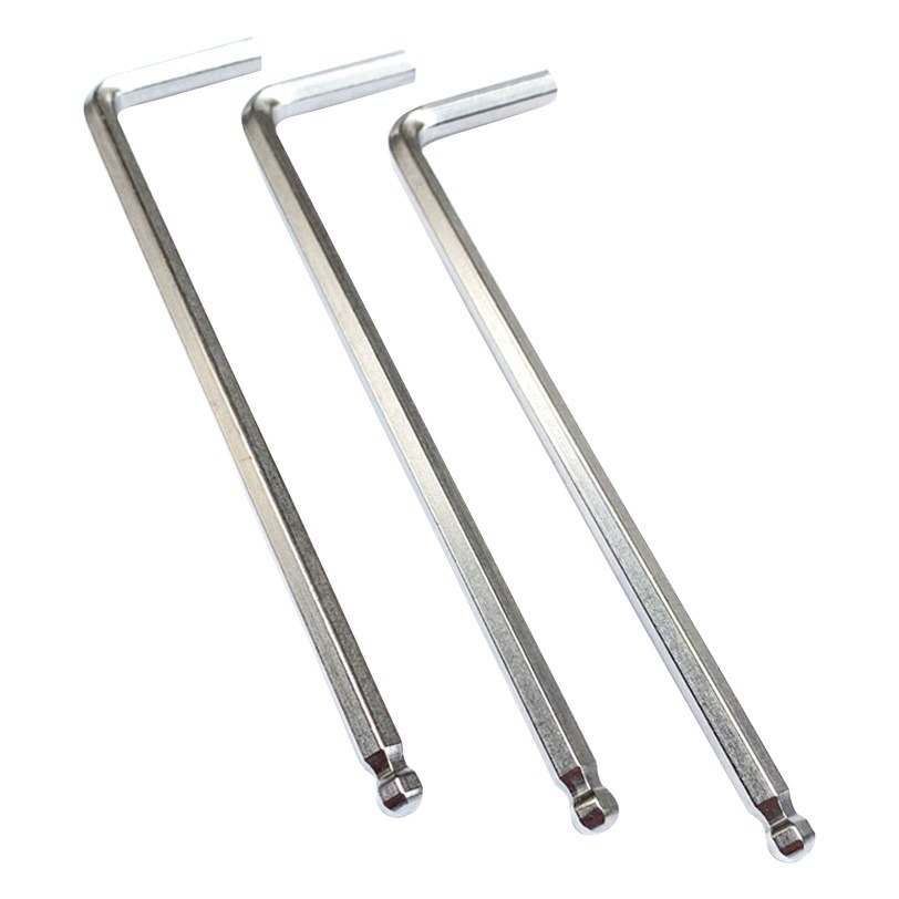 Шестигранный ключ с шаровой головкой средней длины L-образный одинарный сферический шестигранный ключ 1,5-2-3-4-5-6 мм