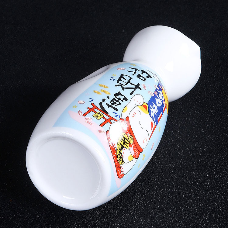 日本酒温酒器セット 陶器製温酒器 温酒カップ 酒器 白酒用具 温酒器 招き猫|undefined