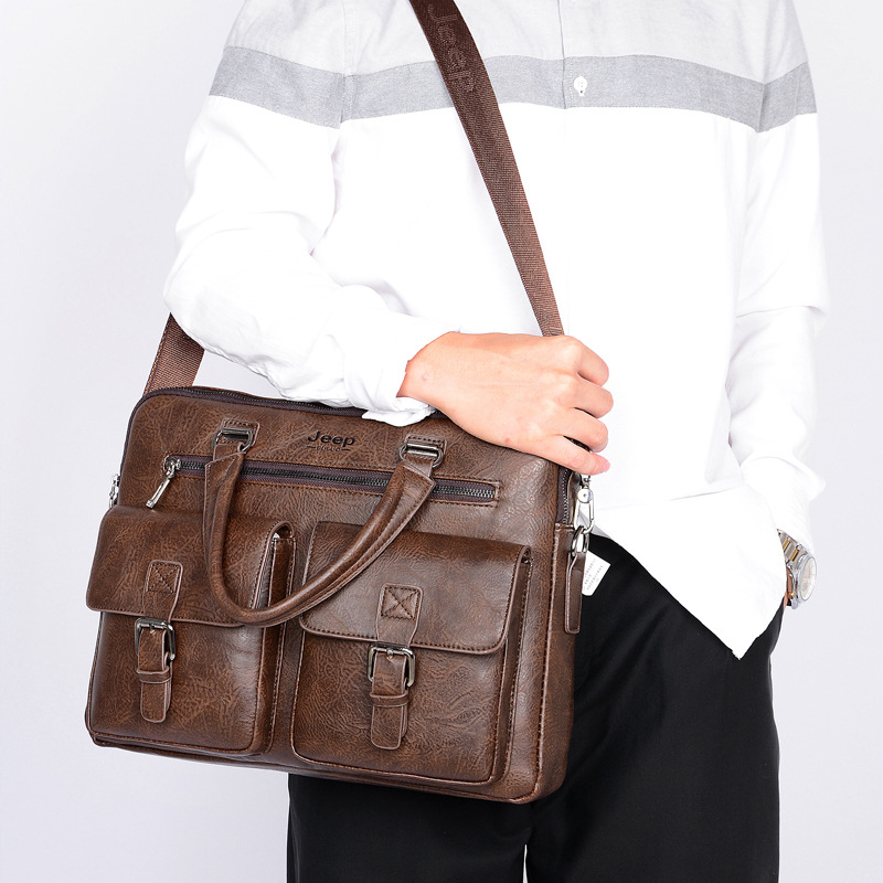 Maletín de hombre, maletín de comercio exterior, bolso de hombro de negocios para hombre, bolso de ocio, duradero