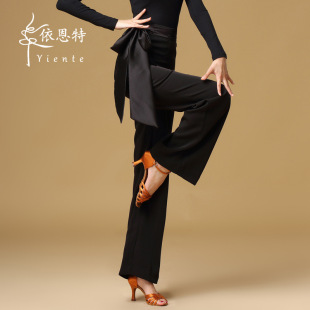 Latin dance pants women's new high waist ballroom dance trousers modern dance practice pants national standard dance wide leg Dance Pants