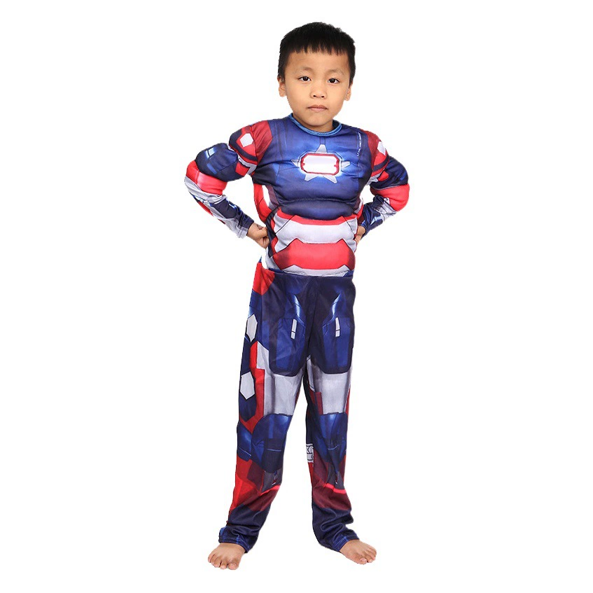 Cos Детская одежда Капитан Америка Халк Сталь Летучая мышь Паук Флэш Мышца Шоу Набор