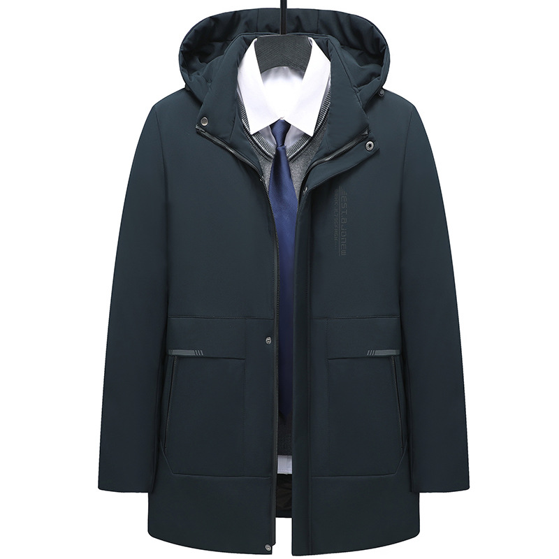 Abrigo acolchado de algodón para hombres de mediana edad engrosado chaqueta acolchada de algodón cálido de longitud media abajo Abrigo acolchado de algodón abrigo de invierno de mediana edad y ancianos ropa de invierno papá