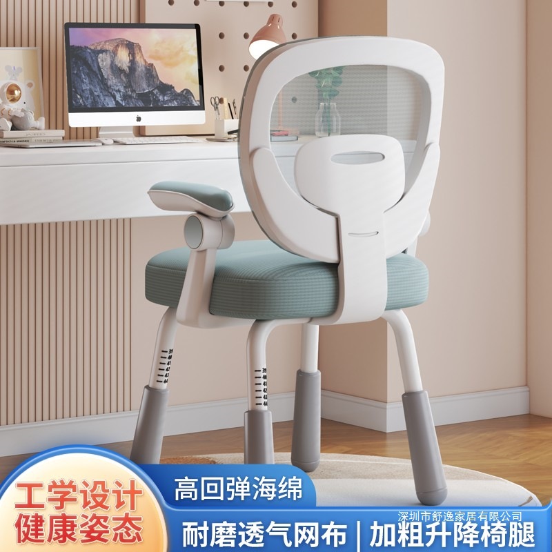 Chair for Writing and Sitting Posture, Adjustable Desk for Children, Study Chair, Special Adjustment for Home Student Seat, Backrest Chair Correction