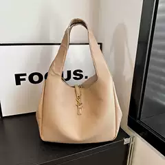 Large Capacity Bucket Bag 2024 New Style Shopping Casual Shoulder Bag Women's Spring Beautiful Unique Solid Color Tote Bag